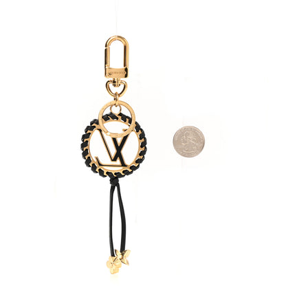 Louis Vuitton Metal Lambskin Enamel Very Bag Charm Key Holder Black 2 of 5