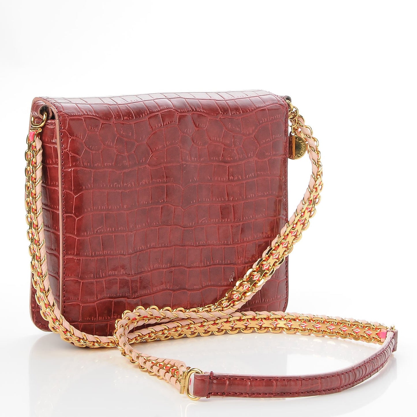 Embossed Crocodile Effect Grace Burgundy