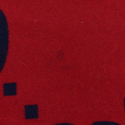 Gucci Wool Silk Monogram Jumbo GG Freedom Scarf Midnight Blue Red 5 of 5