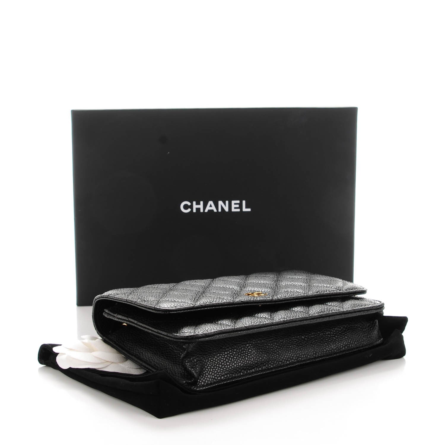 Chanel Caviar Quilted Wallet On Chain WOC Black 3 of 7