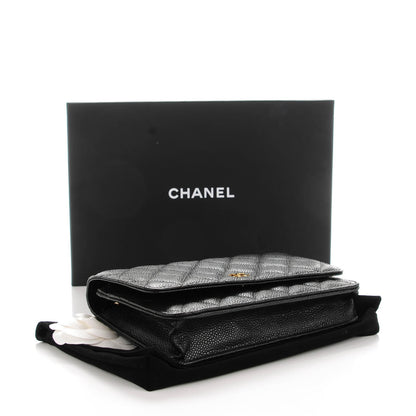 Chanel Caviar Quilted Wallet On Chain WOC Black 3 of 7