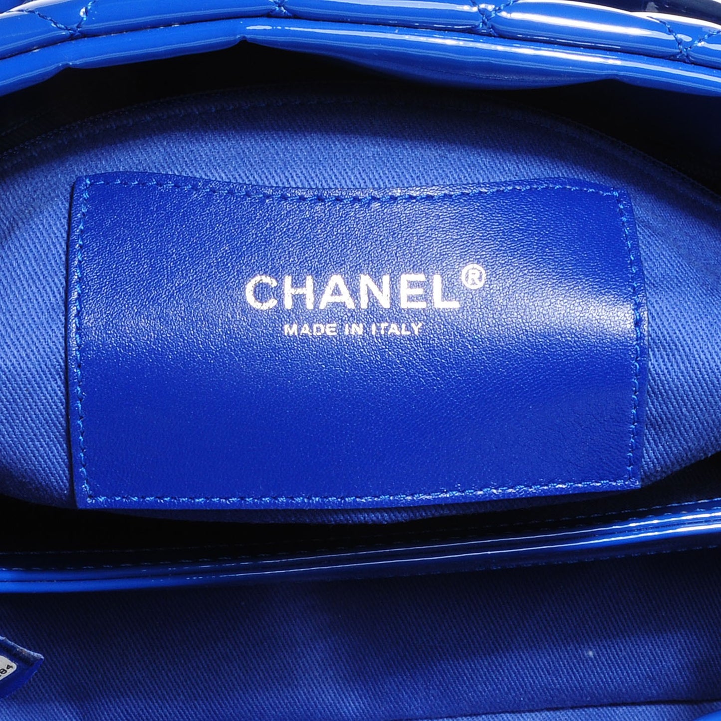 Patent Quilted Medium Just Mademoiselle Dark Blue