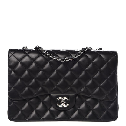 Chanel Lambskin Quilted Jumbo Single Flap Black 1 of 11