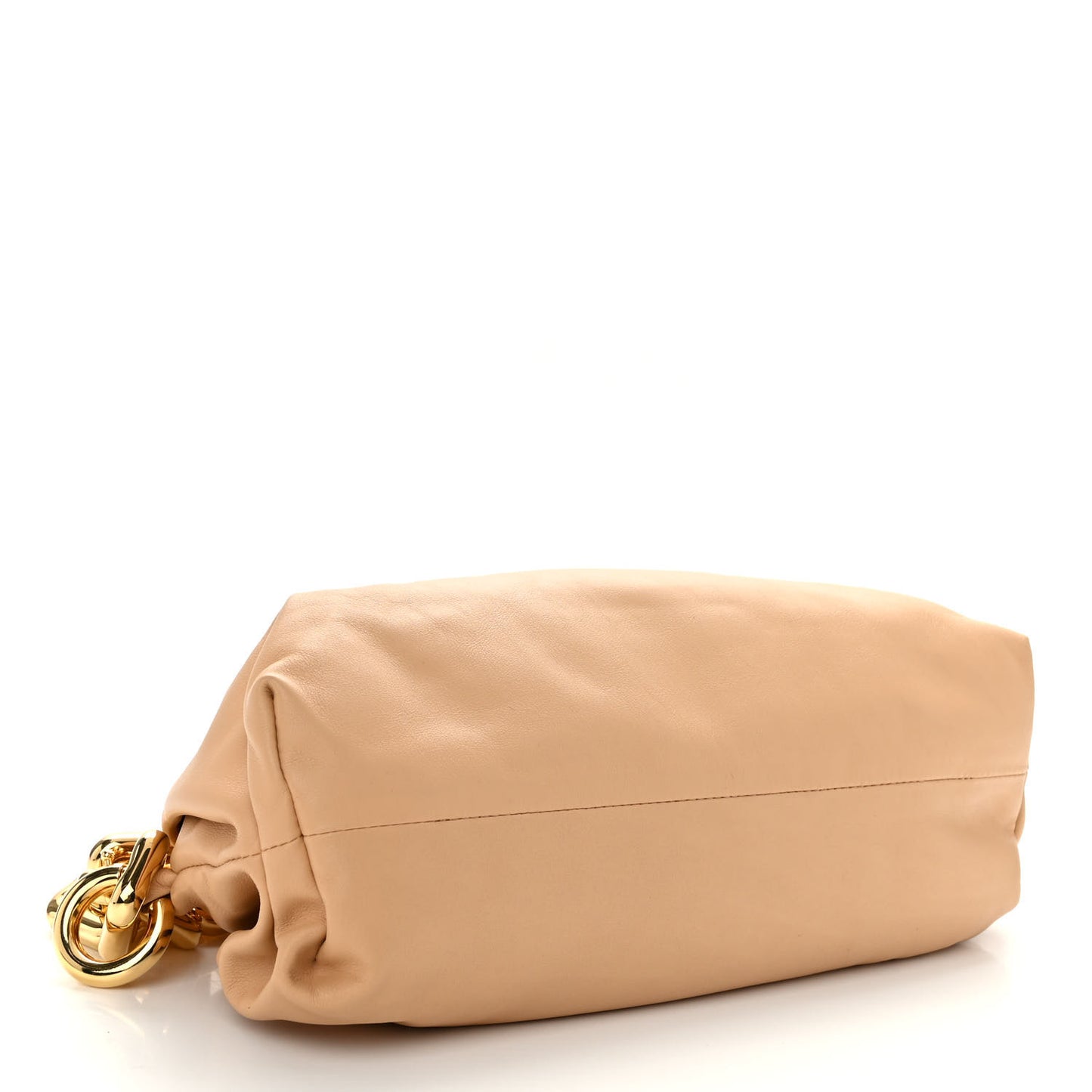 Calfskin Chain Pouch Almond