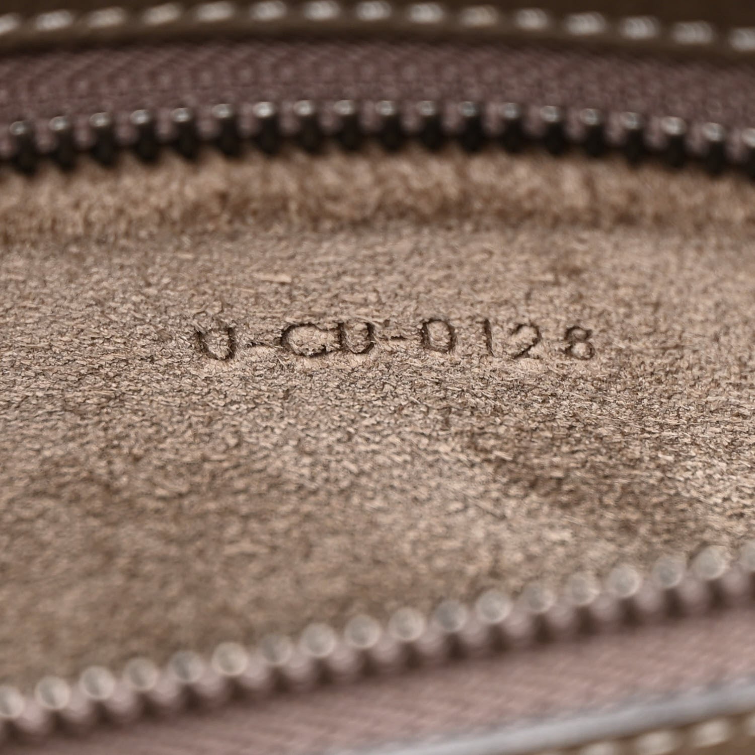 Celine Drummed Calfskin Micro Luggage Souris 7 of 10