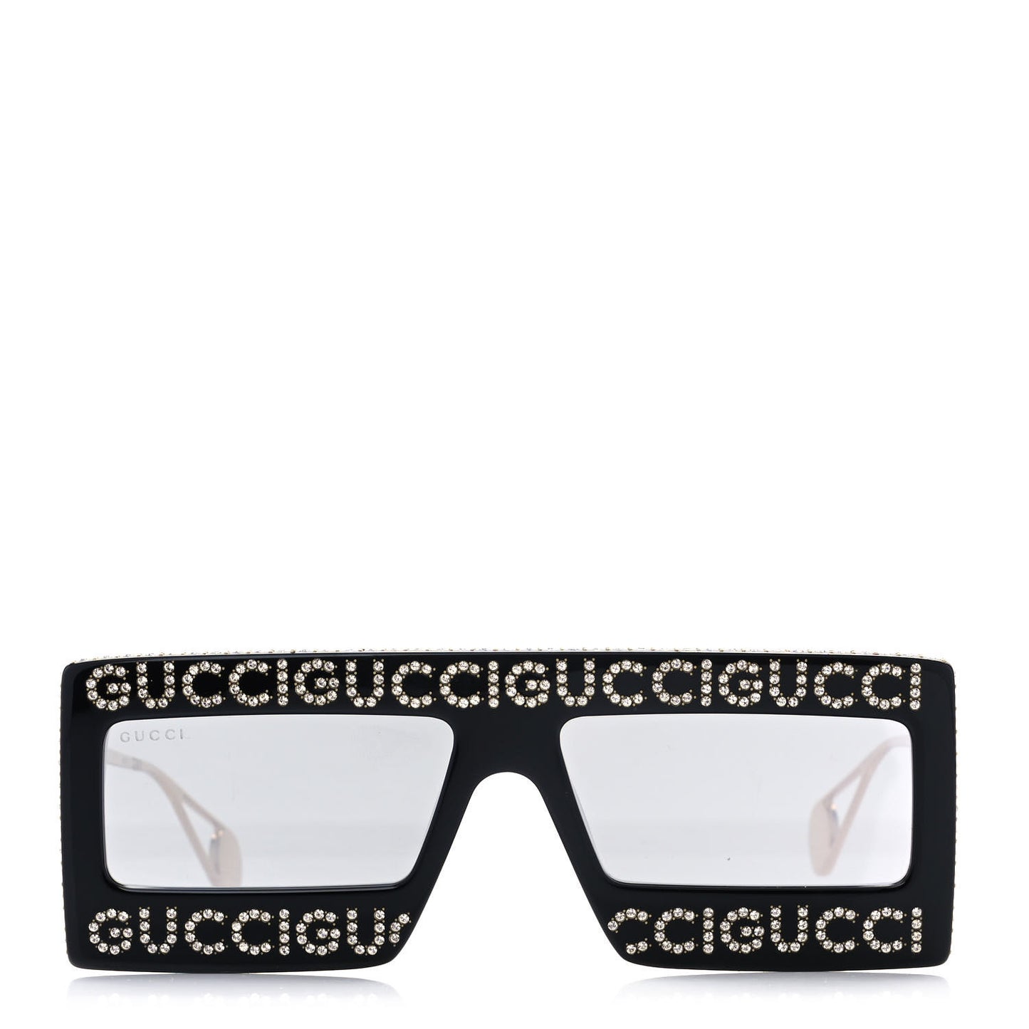 Acetate Crystal Mask-Frame Sunglasses GG0431S Black