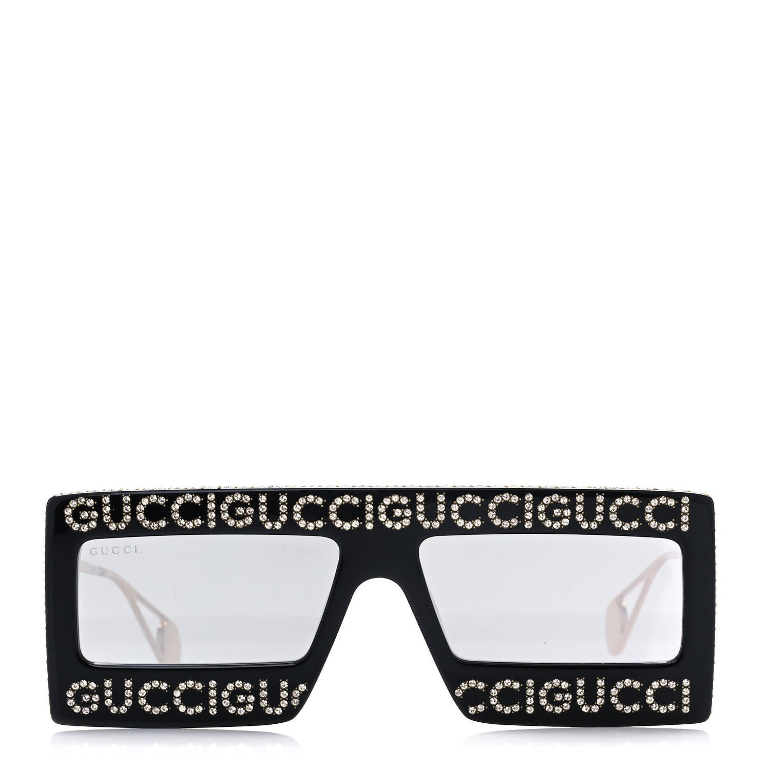 Gucci Acetate Crystal Mask-Frame Sunglasses GG0431S Black 2 of 8