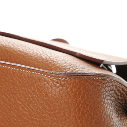 Hermes Taurillon Clemence Jypsiere 37 Gold 13 of 18