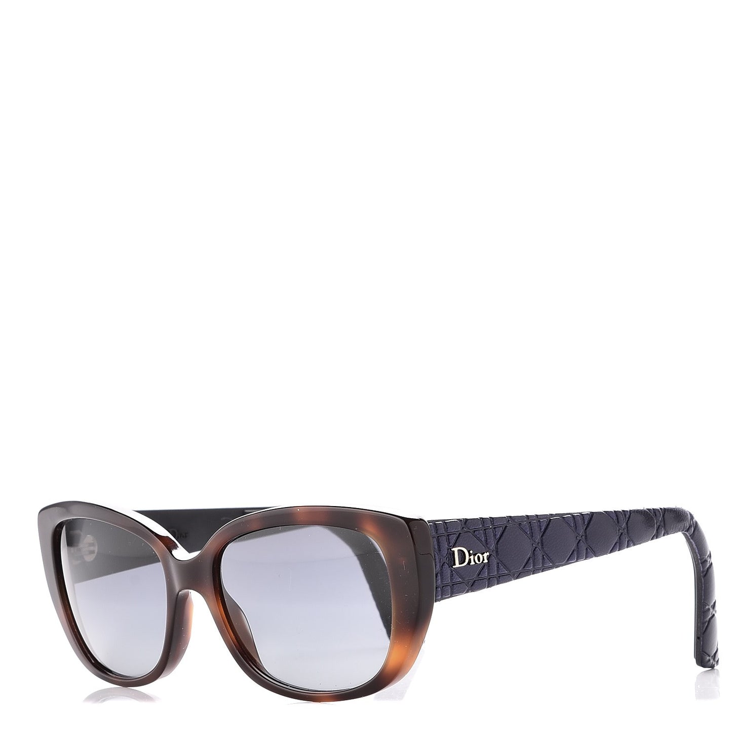 Lambskin Cannage Dior Lady 2R Sunglasses Havana Purple