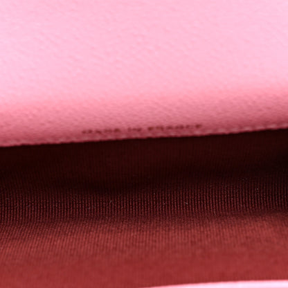 Chanel Shiny Caviar Chevron Quilted Flap Card Holder Pink 5 of 9
