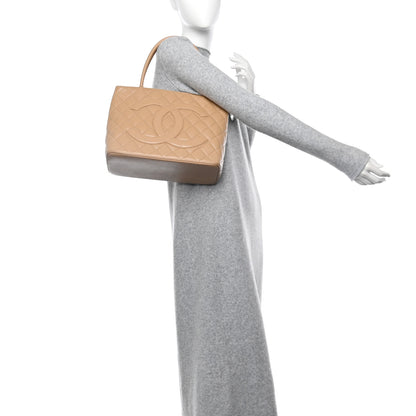 Chanel Caviar Quilted Medallion Tote Beige 2 of 12