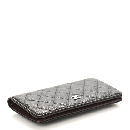Chanel Caviar Quilted Yen Wallet Black 4 of 10