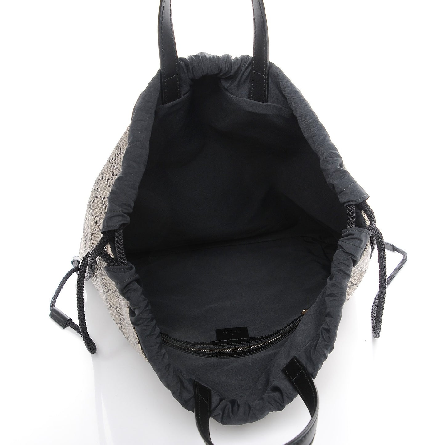 GG Supreme Monogram Angry Cat Drawstring Backpack