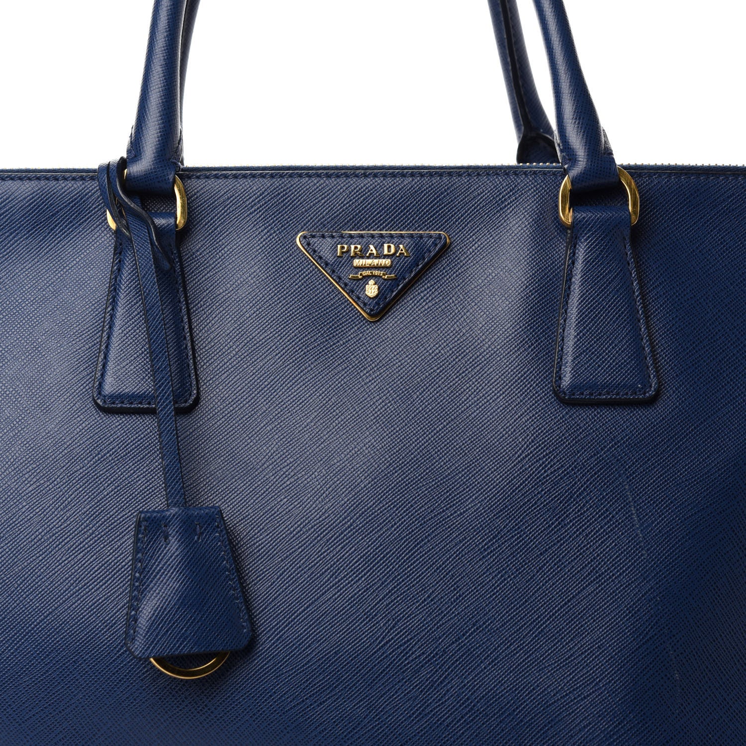 Prada Saffiano Large Galleria Double Zip Tote Cobalto 9 of 14