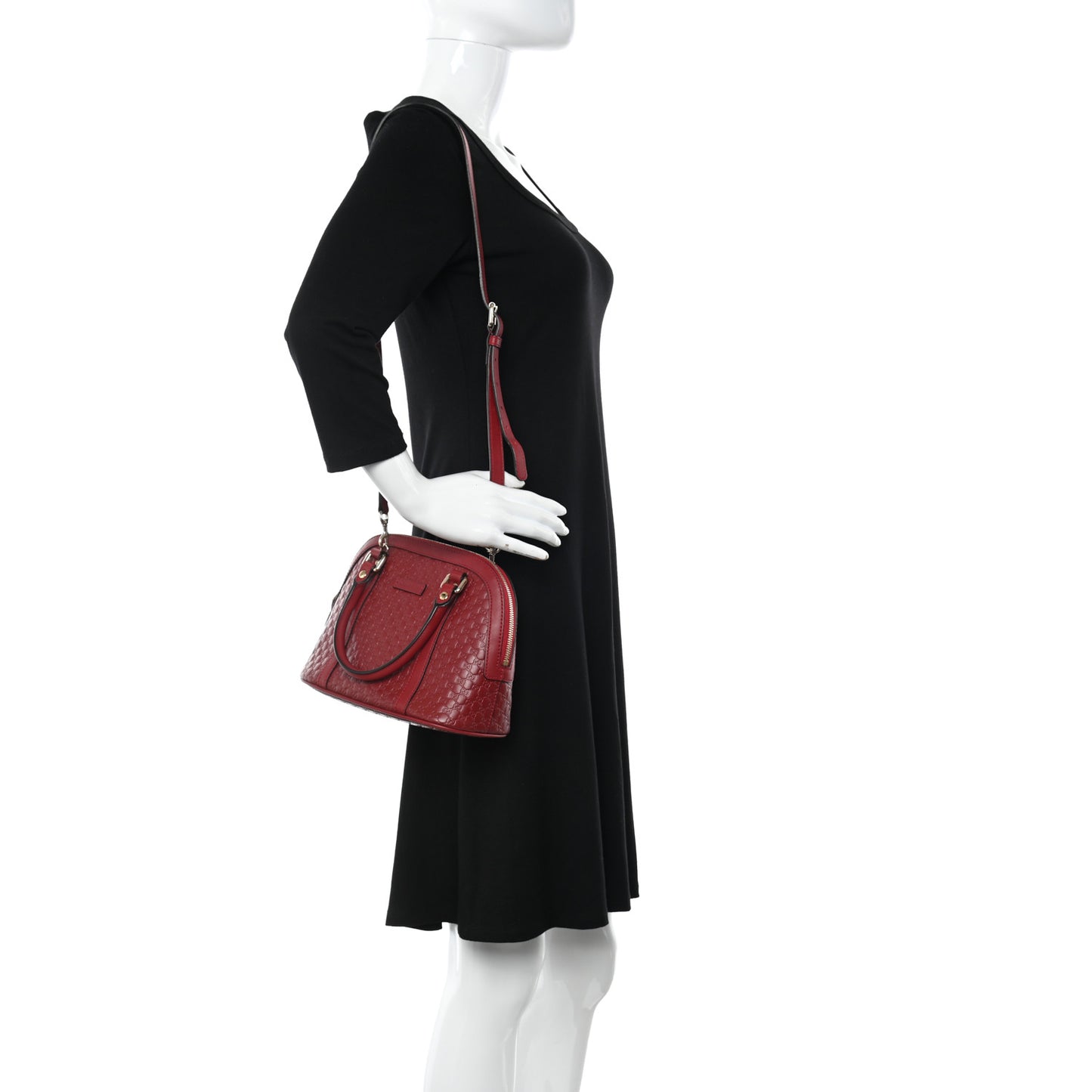 Soft Microguccissima Mini Dome Bag Rosso