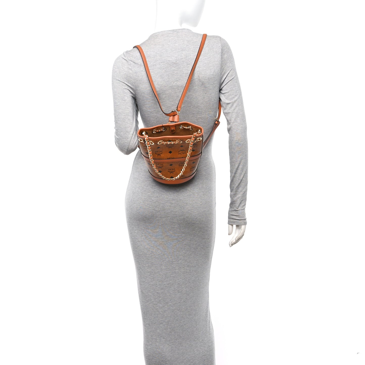 Visetos Aren Mini Chain Backpack Cognac
