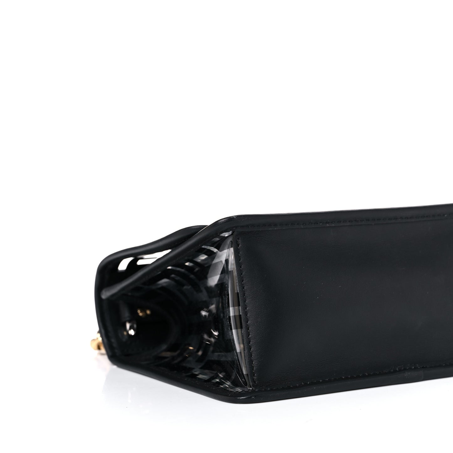 TPU FF Vitello Century F is Fendi Small Kan I Shoulder Bag Black