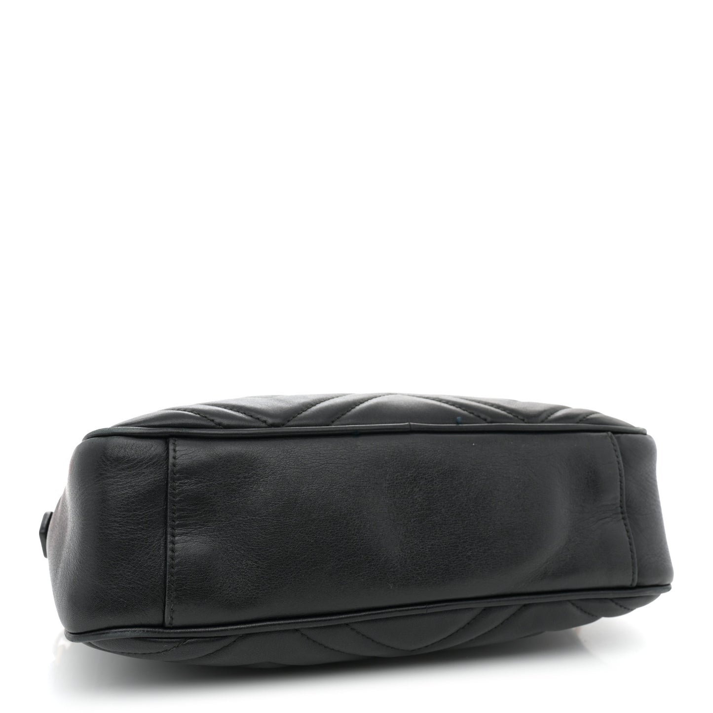 Calfskin Matelasse Medium GG Marmont Chain Shoulder Bag Black