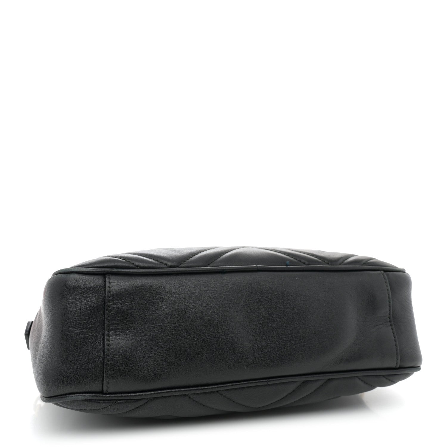 Gucci Calfskin Matelasse Medium GG Marmont Chain Shoulder Bag Black 4 of 16