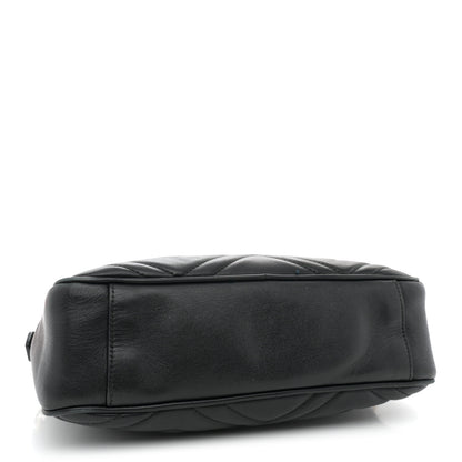 Gucci Calfskin Matelasse Medium GG Marmont Chain Shoulder Bag Black 4 of 16