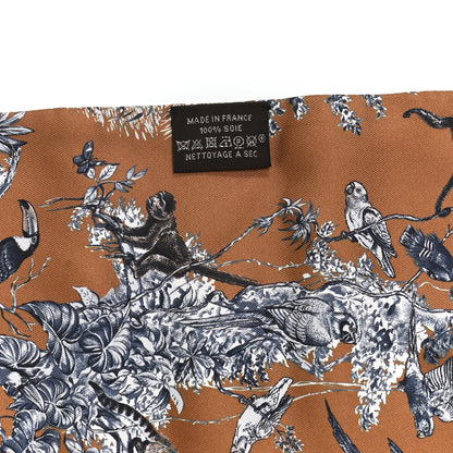Hermes Silk Equateur Maxi Twilly Tabac Gris Bleuete 5 of 5
