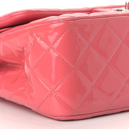 Chanel Patent Quilted Jumbo Double Flap Pink 8 of 14