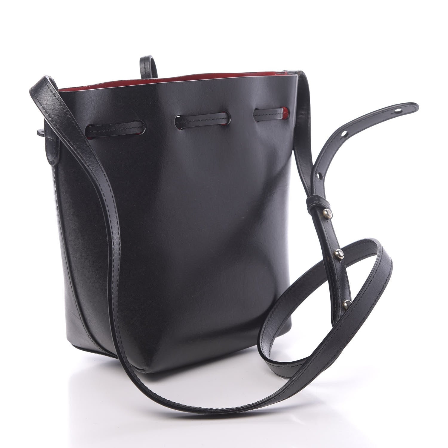Mansur Gavriel Calfskin Mini Mini Bucket Bag Black Flamma 3 of 12