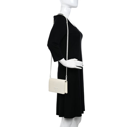 Prada Saffiano Lux Crossbody Bag White 2 of 12