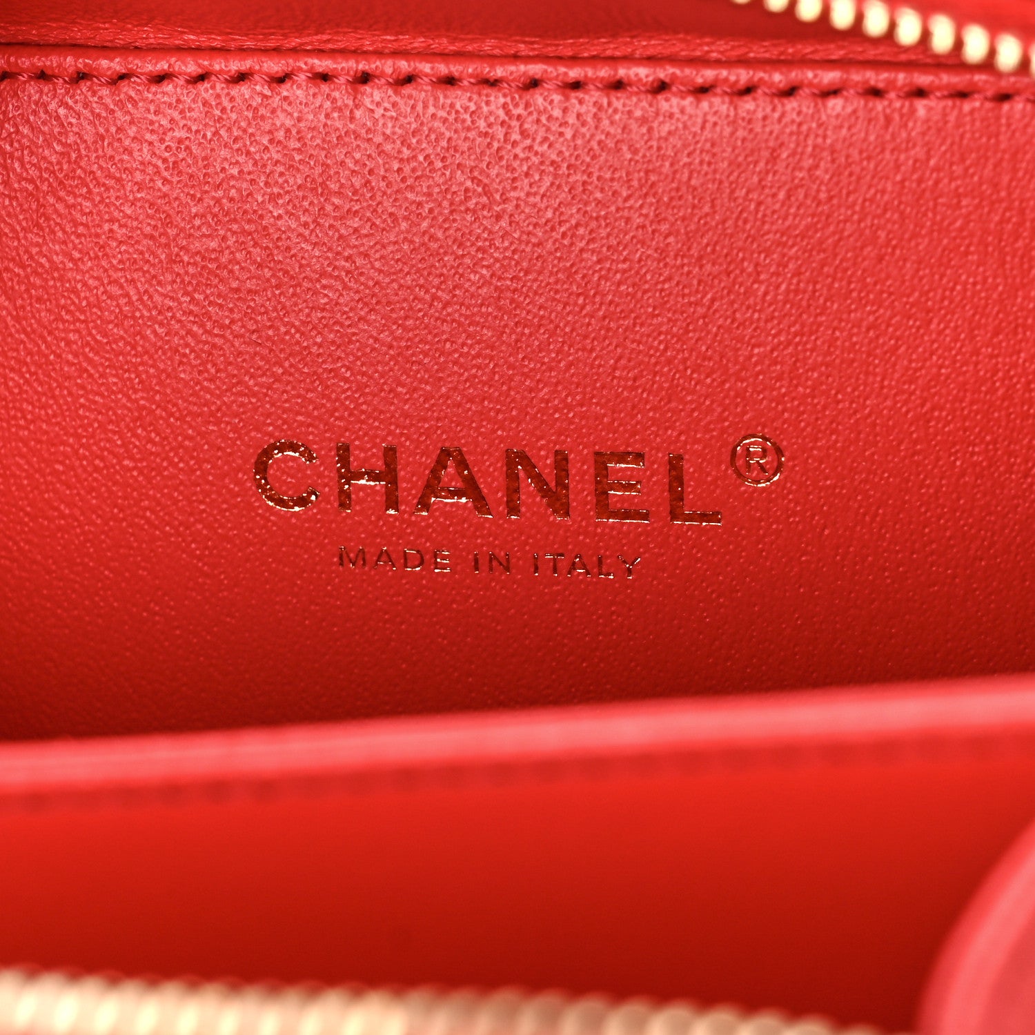Chanel Caviar Quilted Small CC Filigree Vanity Case Coral 6 of 9