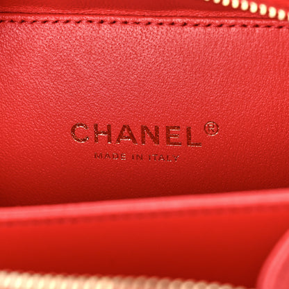 Chanel Caviar Quilted Small CC Filigree Vanity Case Coral 6 of 9