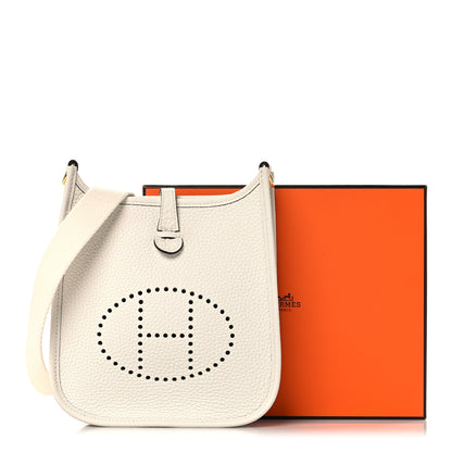 Hermes Taurillon Clemence Amazone Evelyne TPM New White 12 of 12