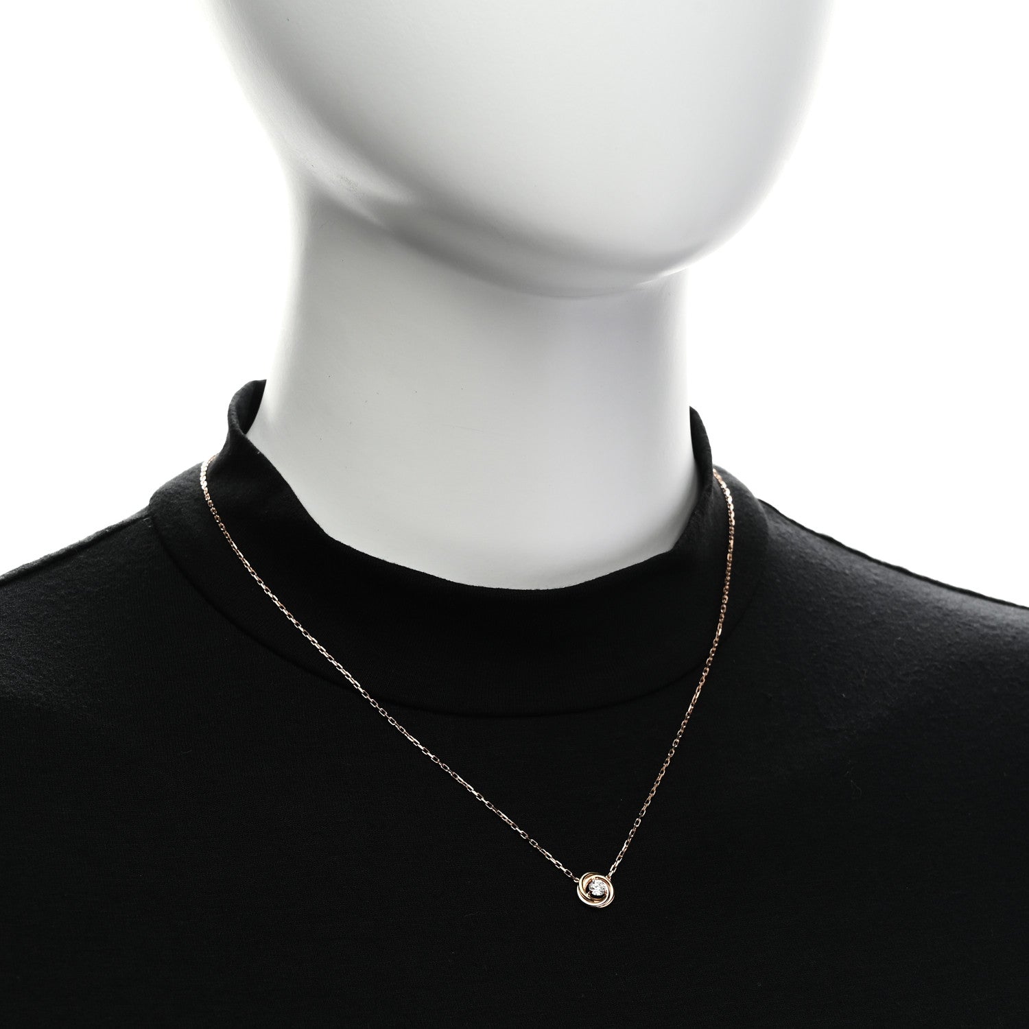 Cartier 18K Pink White Yellow Gold Diamond Trinity De Cartier Pendant Necklace 2 of 6