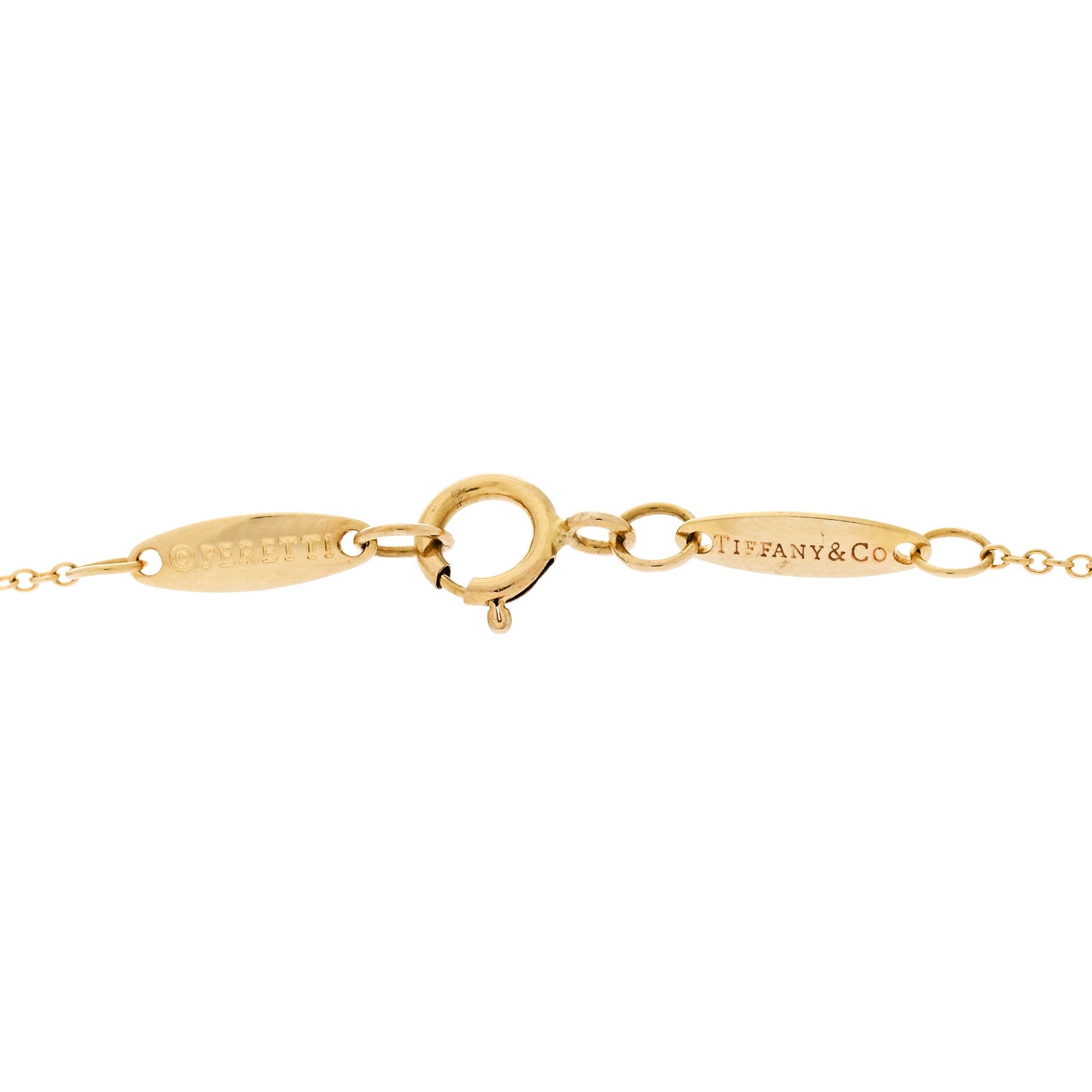 18K Yellow Gold Elsa Peretti Letter H Pendant Necklace