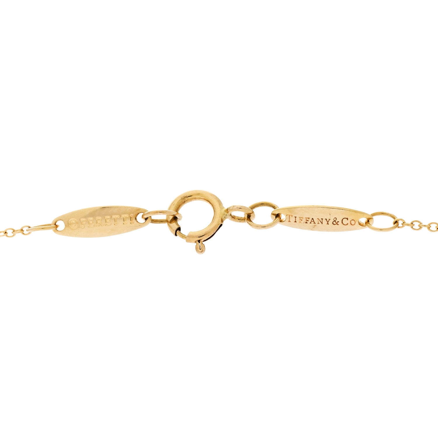 Tiffany 18K Yellow Gold Elsa Peretti Letter H Pendant Necklace 5 of 6