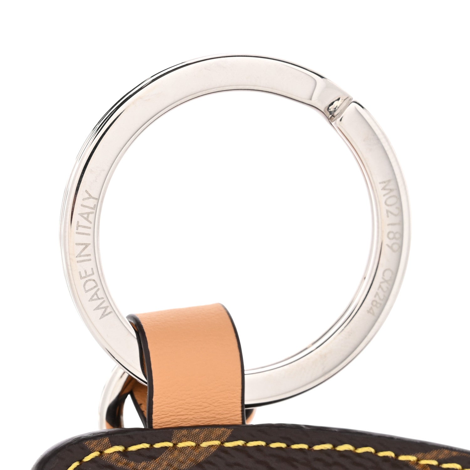Louis Vuitton Calfskin Monogram Printed Pizza Bag Charm Key Holder 3 of 4