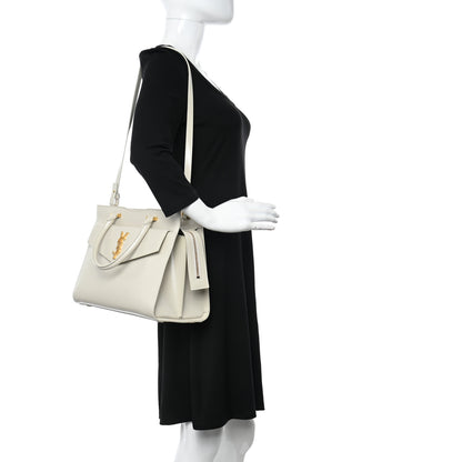 Saint Laurent Shiny Calfskin Medium Uptown Tote 2 of 12