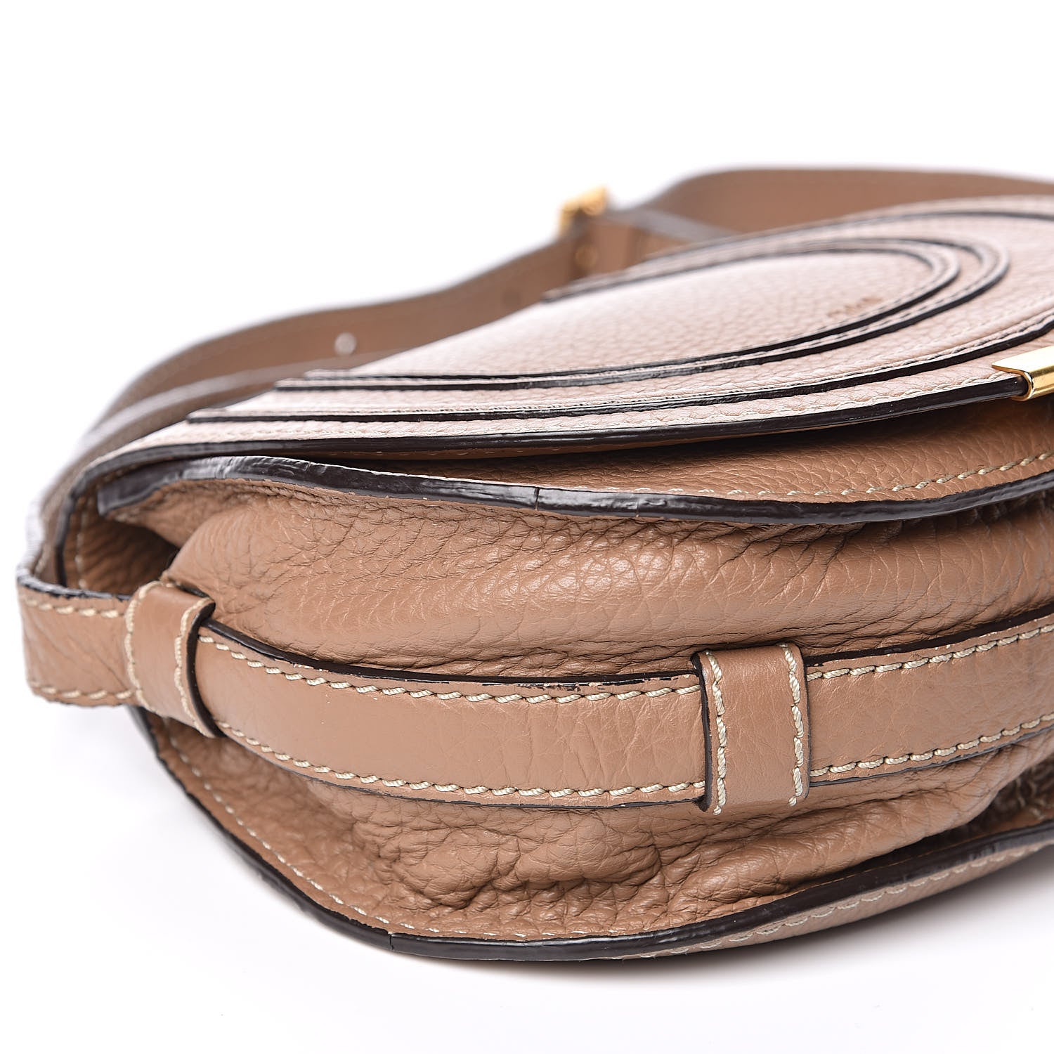 Chloe Calfskin Mini Marcie Round Crossbody Bag Nut 7 of 14