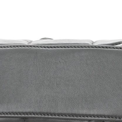 Saint Laurent Lambskin Quilted Mini Loulou Puffer Monogram Chain Satchel Storm 12 of 16