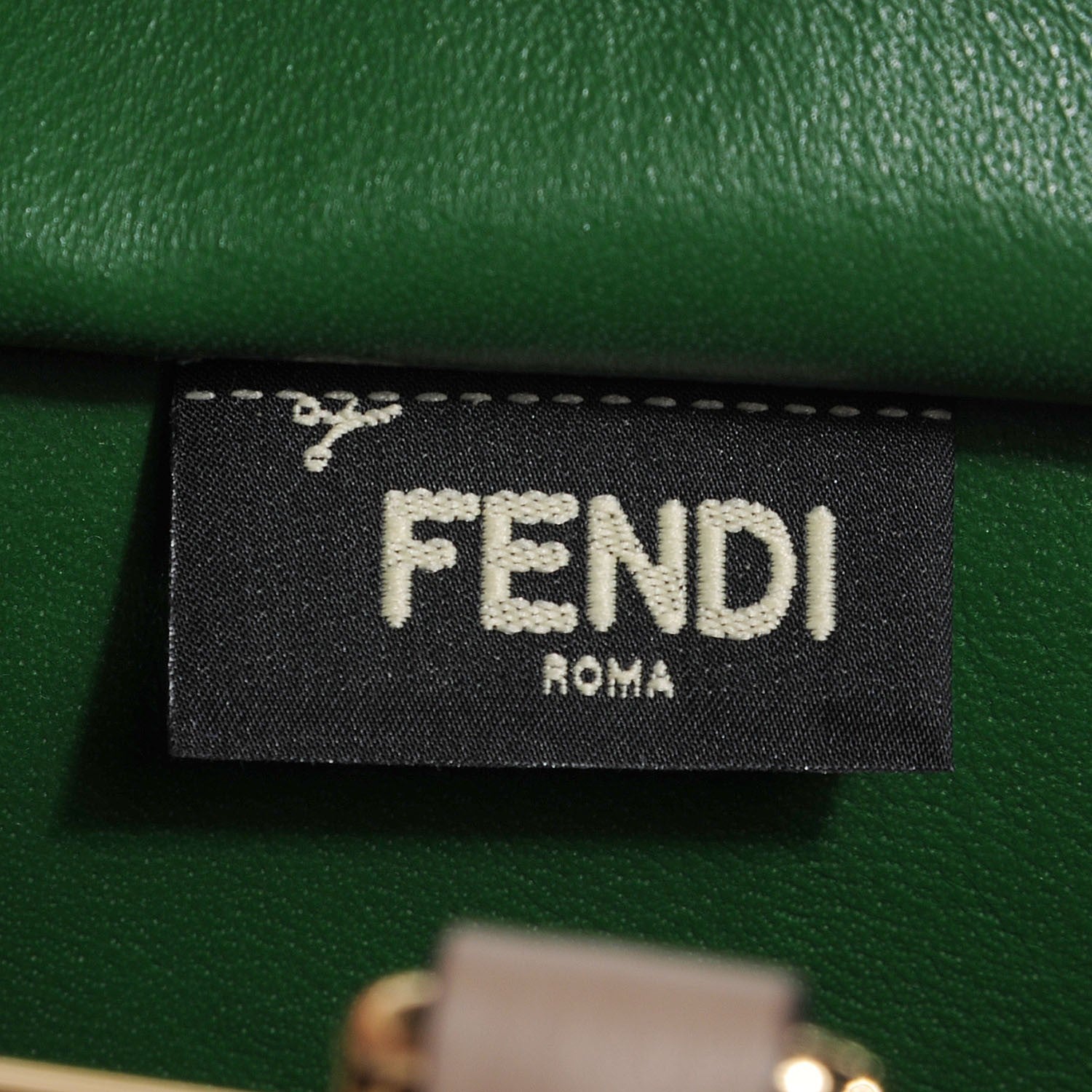 Fendi Vitello Dolce Shiny Nappa Petite 3Jours Tote Tortora Emerald 8 of 11