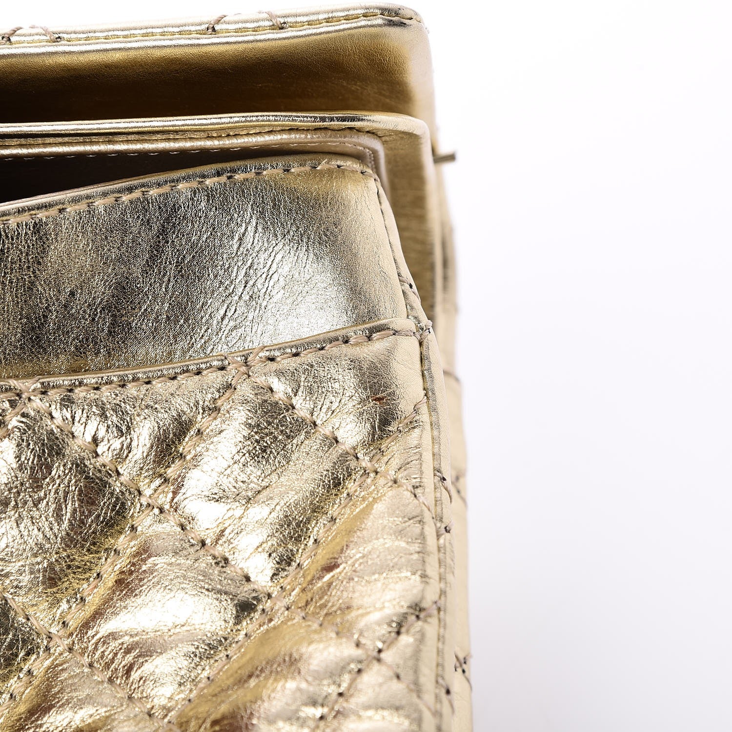 Chanel Metallic Aged Calfskin Quilted 2.55 Reissue 225 Flap Gold 8 of 8