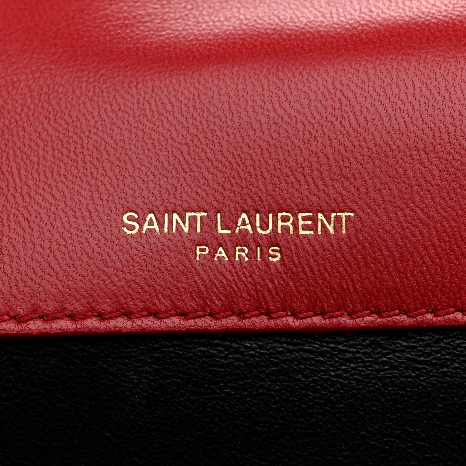 Saint Laurent Lambskin Matelasse Monogram Large Vicky Chain Bag Rouge Eros 6 of 11