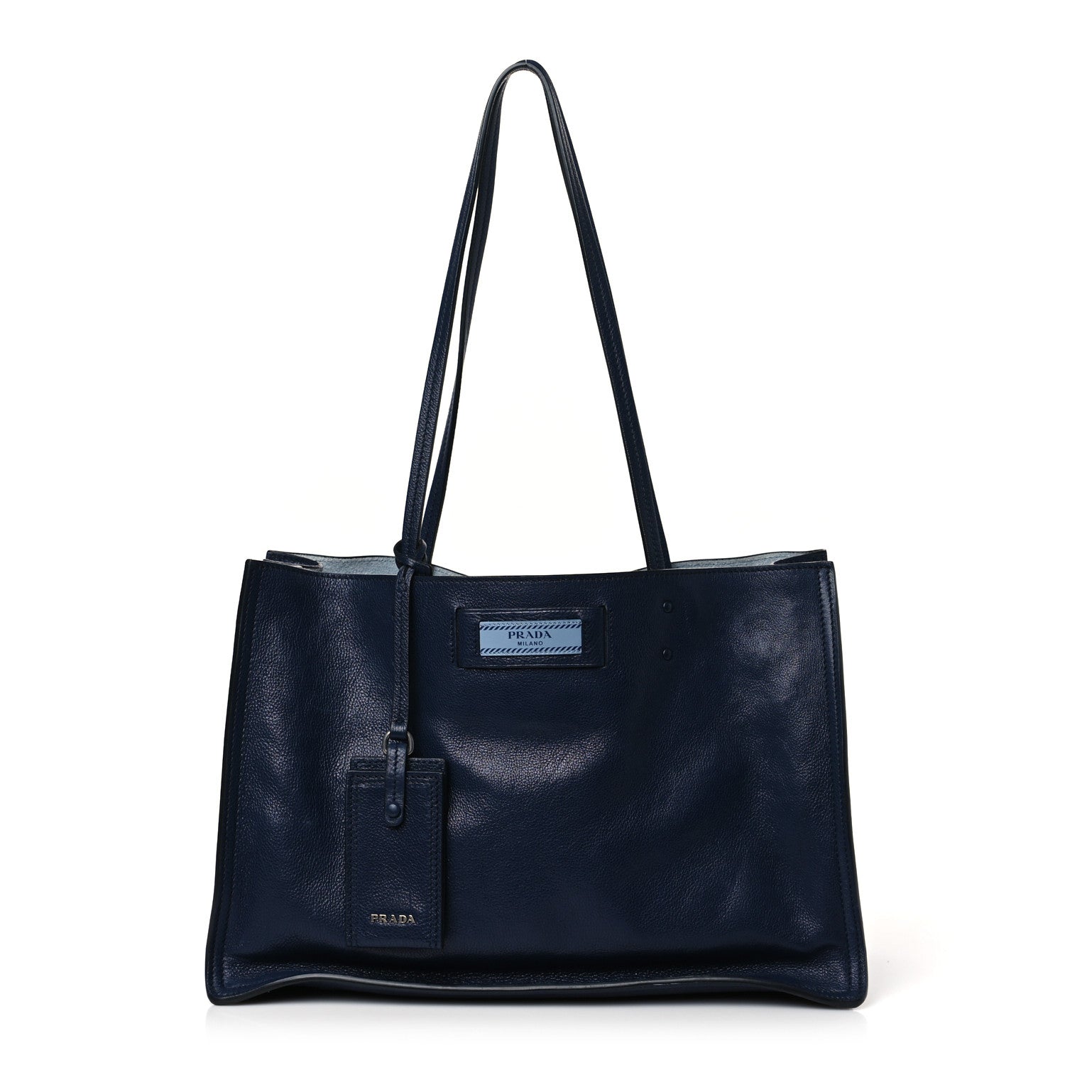 Prada Glace Calf Etiquette Tote Astrale Inchiostro 1 of 8