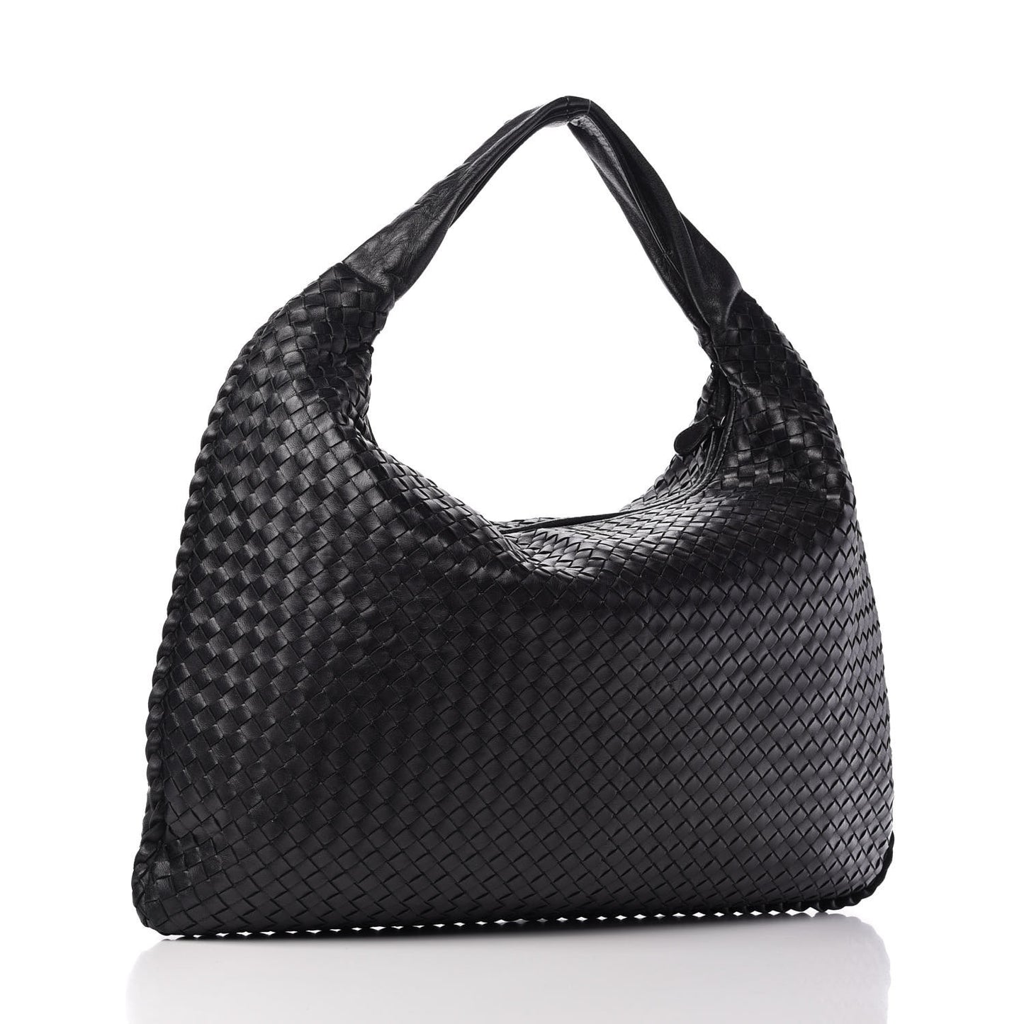 Nappa Intrecciato Maxi Veneta Hobo Black