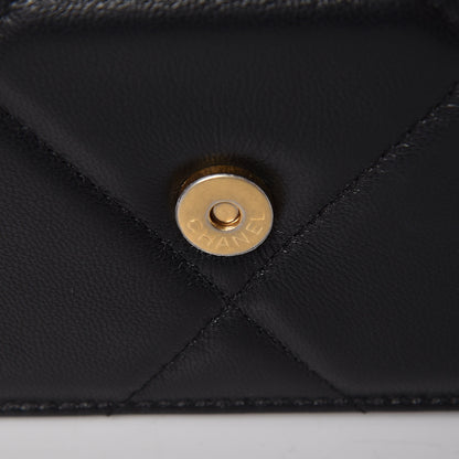 Chanel Goatskin Quilted 19 Wallet On Chain WOC Black 9 of 12