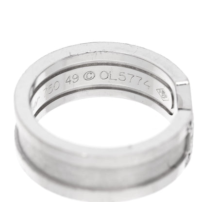 Cartier 18K White Gold Diamond 6.5mm Logo De Cartier Ring 49 5 6 of 6