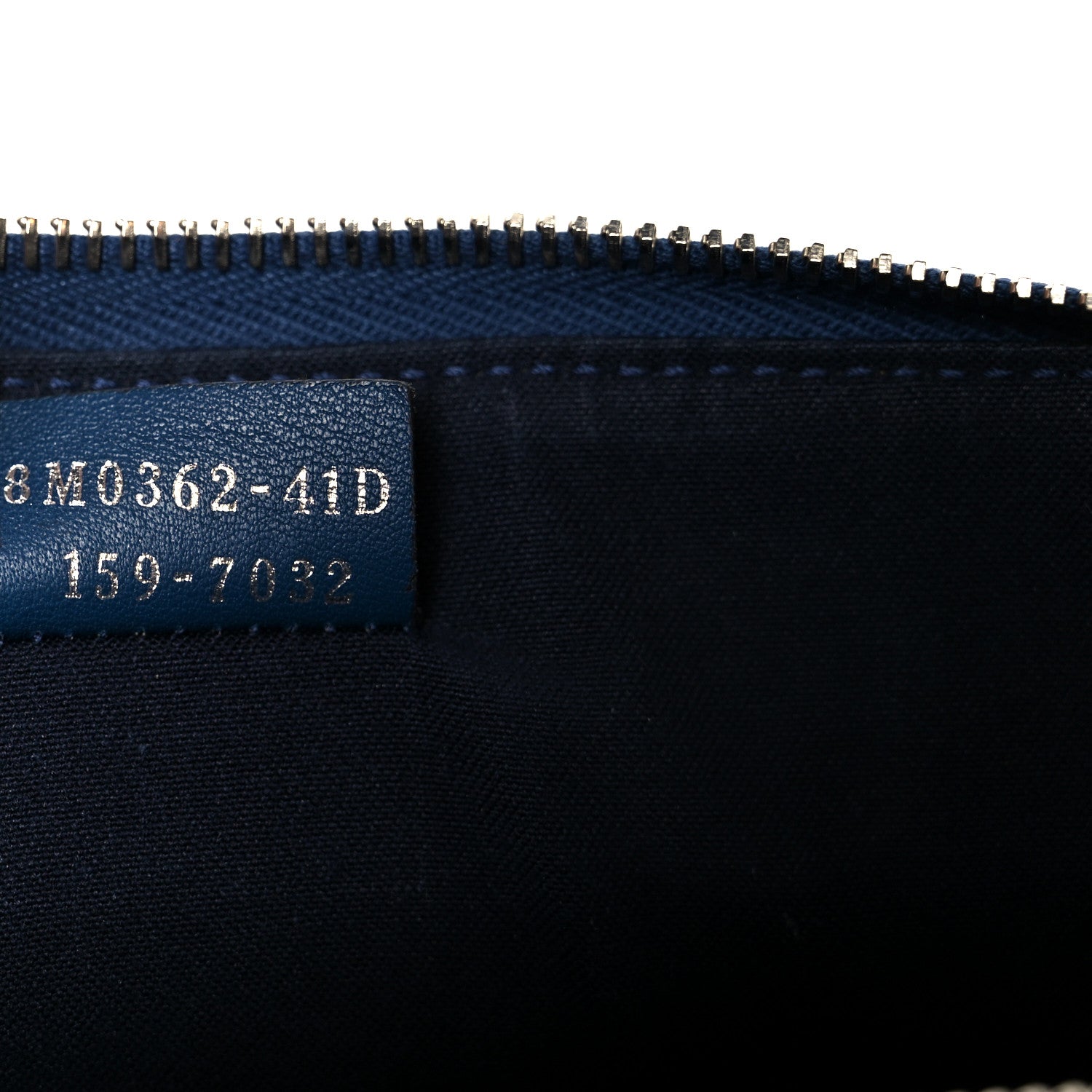 Fendi Vitello Dolce Fox Fur Monster Eyes Mini 2Jours Pouch Navy 7 of 12