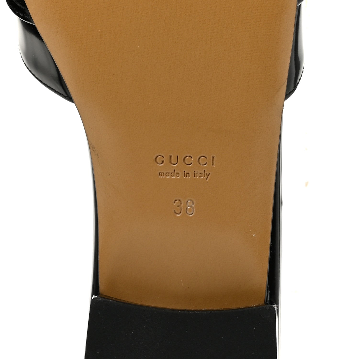 Gucci Patent Crystal Snake Head Block Heel Slide Sandals 38.5 Black 8 of 10