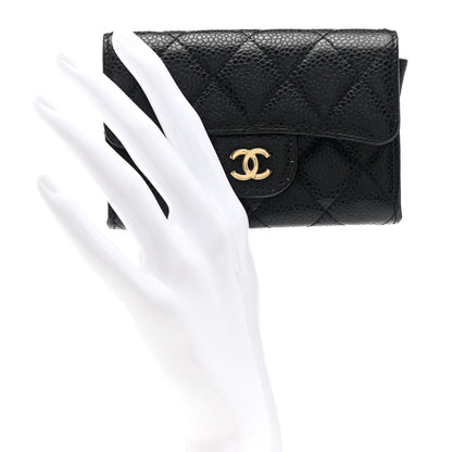 Chanel Caviar Quilted Flap Card Holder Black 2 of 8