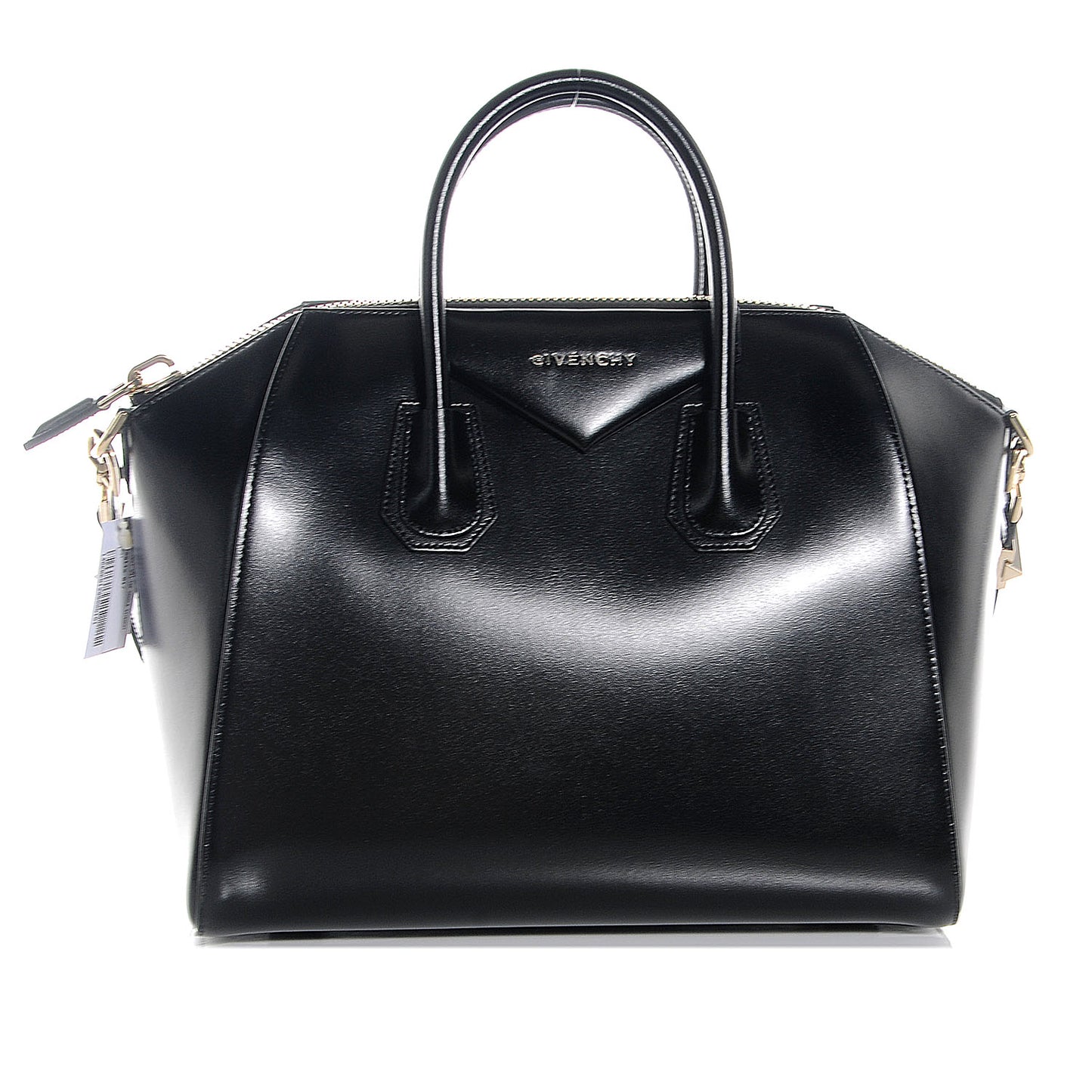 Shiny Lord Calfskin Medium Antigona Black