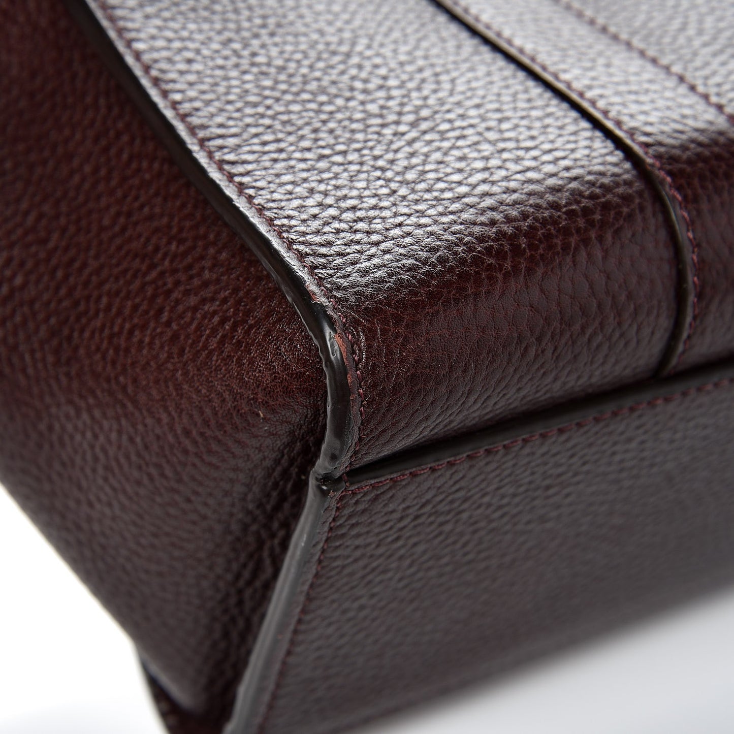 Natural Grain Leather Small New Bayswater Oxblood